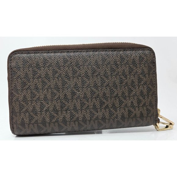 Michael Kors MK Signature Large Flat Multi-Function Phone Case Wallet Wristlet - Picture 3 of 6